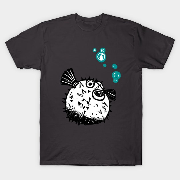 Blowfish T-Shirt by The Lonely Printer